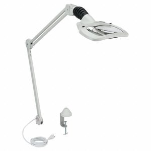 VISION-LUXO Rectangular Magnifier Light: LED, 1.88x, 3.5 Diopter, 600 lm Max Brightness, 120V AC