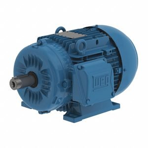 WEG Metric Motor: 1 hp, Rigid Base Mount, 90S Frame Size, Totally Enclosed Fan Cooled, 460V AC